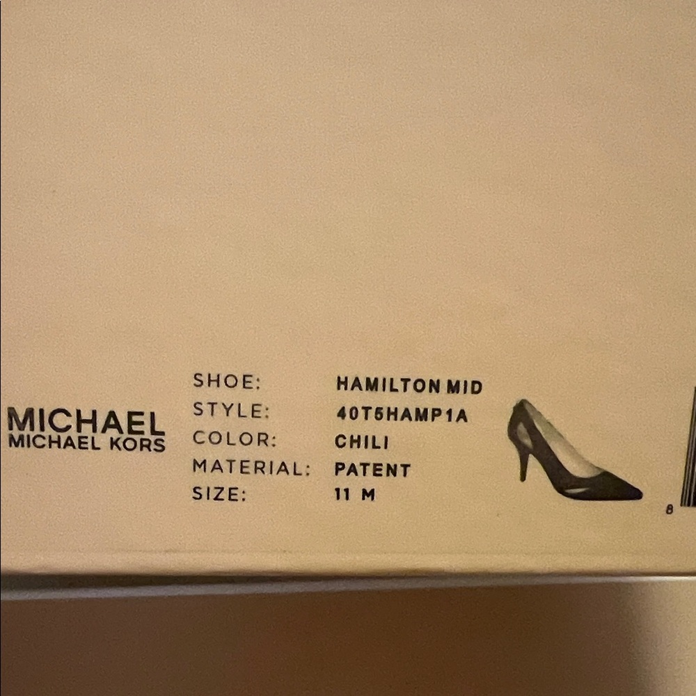 Michael Kors Hamilton Mid Patent Pumps in Chili Red